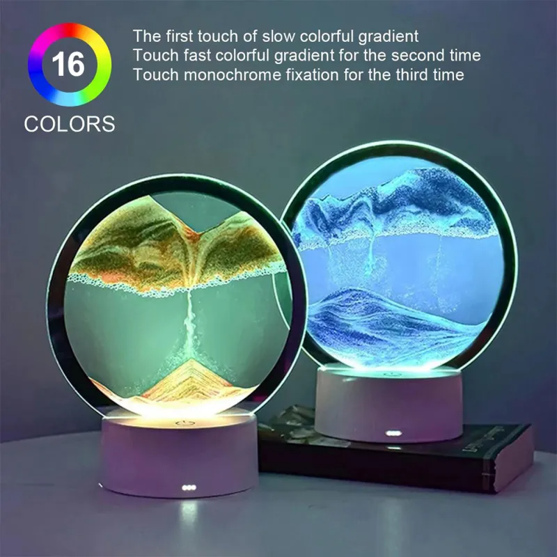 Tischlampe Quicksand Animation Transparent Modern Glas LED-4