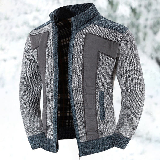 Herren Weste Reißverschluss Wool Blend Mit Pullover Innenfutter 1