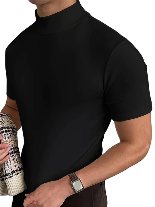 Variant image for Herren T-Shirt Elegantes Design Mit Hohem Kragen Aus Hochwertiger Baumwolle-12