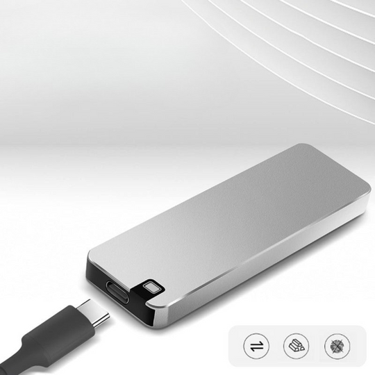 Externe SSD Festplatte USB 3.2 Aluminium Gehäuse Tragbar Stoßfest