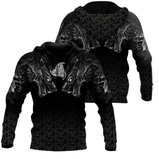 Variant image for Herren Kapuzenpullover Wikinger Stil Bequem Baumwollmischung-1