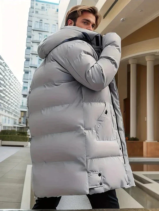 Herrenmantel Lang Dickes Design für Kalte Tage 1