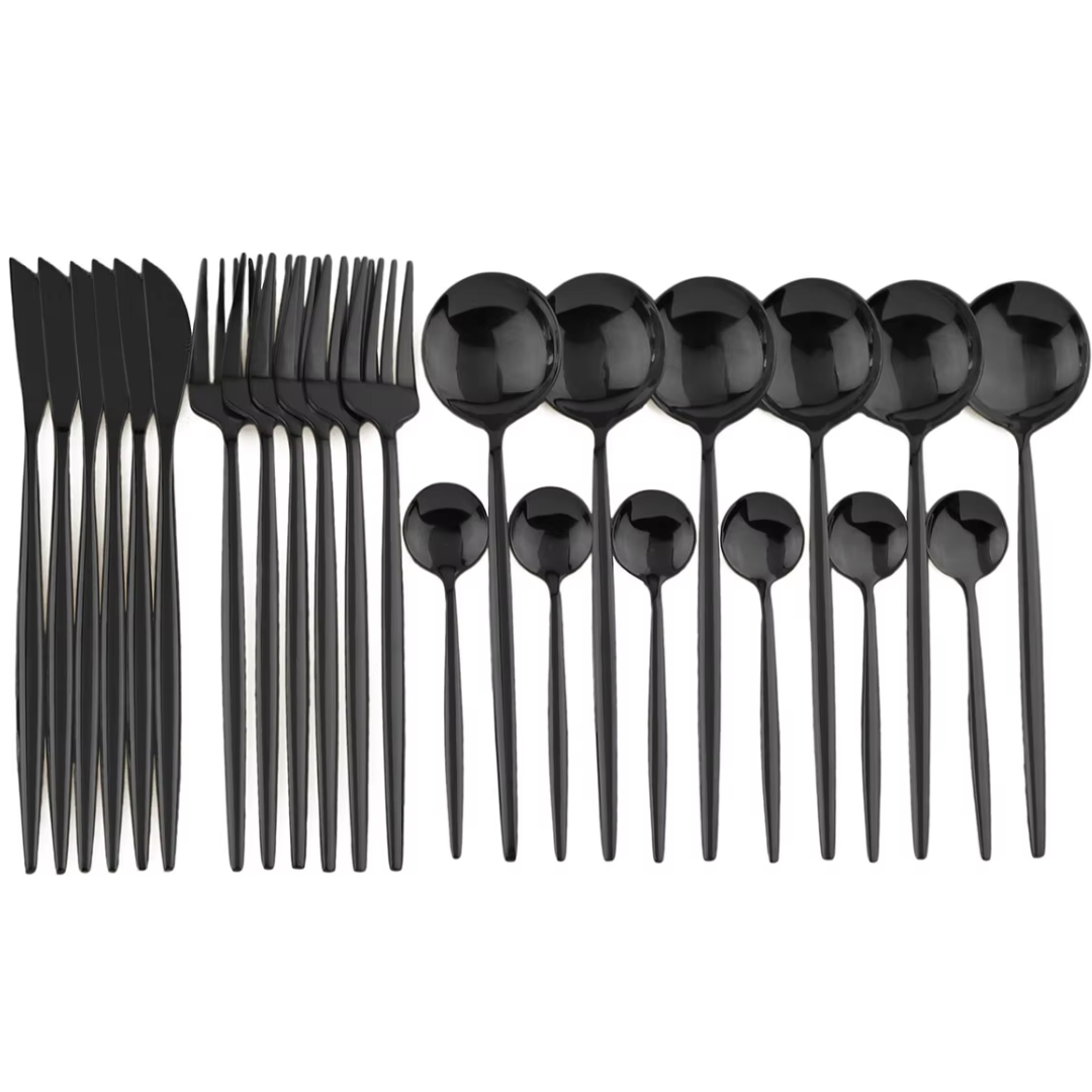 24-teiliges Besteckset für 4 Personen mit Modernem Design 1
