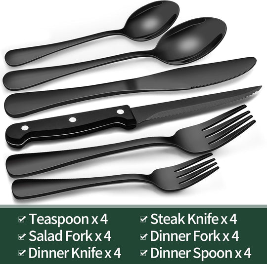 24-teiliges Besteckset für 4 Personen mit Modernem Design 6