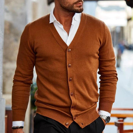 Herren Strickjacke Moderner Cardigan Atmungsaktives Material 2