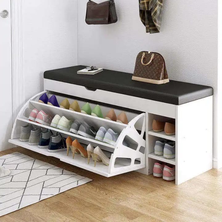 3-in-1 Schuhschrank-Sitzbank für Flur 0