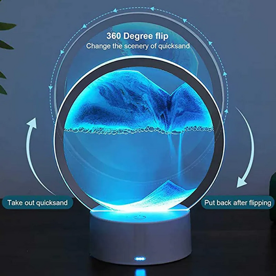 Tischlampe Quicksand Animation Transparent Modern Glas LED-3