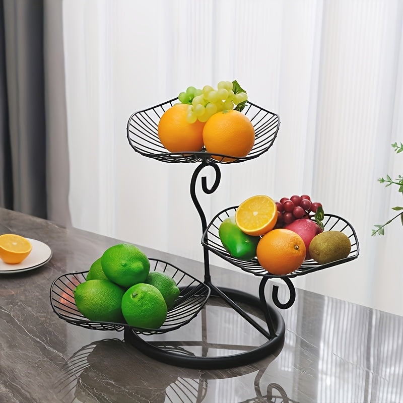 3-stöckiger Obstschalenständer für Snacks und Desserts Dekorativ 5