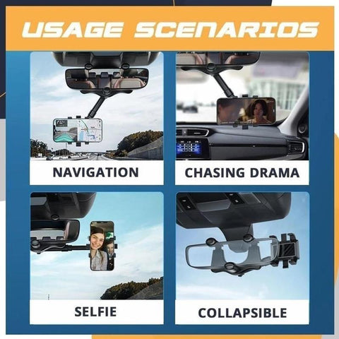 Handyhalterung fürs Auto Schwarz Drehbar 360° Sicherer Telefonhalter für Smartphones-5