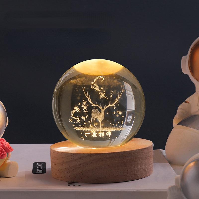 3D-Kristallkugel mit LED-Beleuchtung für Dekoration 11