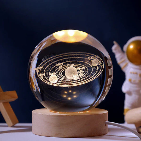 3D-Kristallkugel mit LED-Beleuchtung für Dekoration 3
