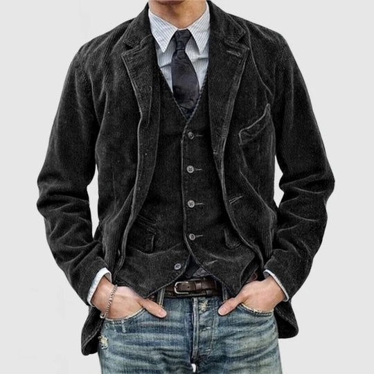 Herren Jacke Cordjacke Klassischer Stil 100% Baumwolle-1