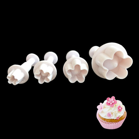 4-teiliges Ausstecher Set für Pflaumenblüten zum Backen und Dekorieren 3