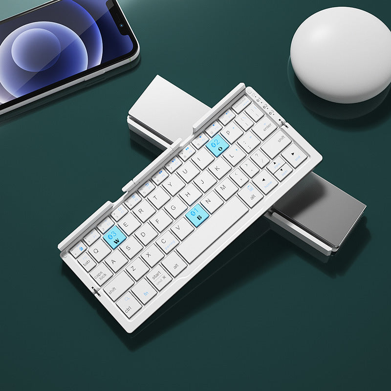 Tragbare Kabellose Bluetooth-Tastatur Kompakt Faltbar Hochwertiger Kunststoff