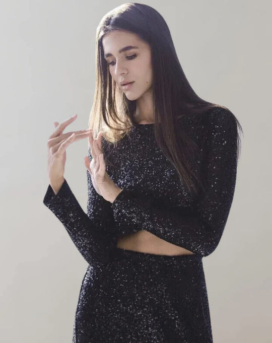 Variant image for Damen Crop Top Funkelnd Glamourös Aus Hochwertigem Material-33