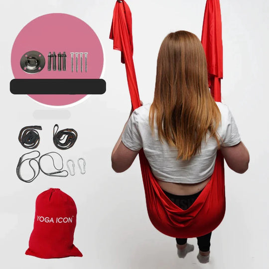 Variant image for Yoga Hängematte Blau Aerial Yoga Tuch 100% Polyester Höhenverstellbar-2