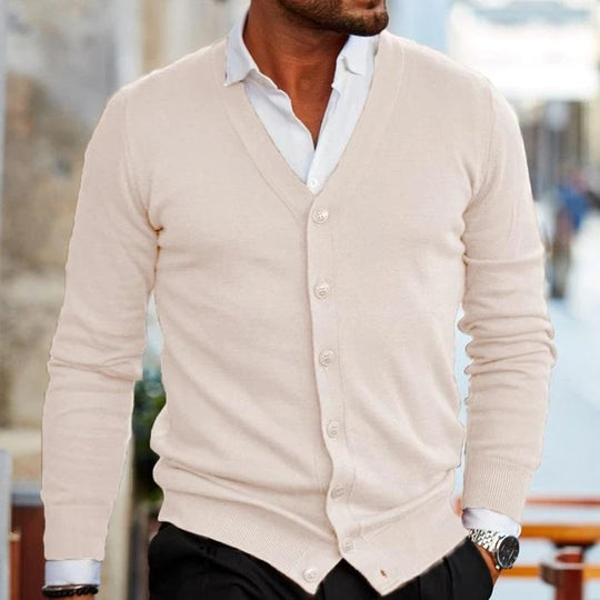 Herren Strickjacke Moderner Cardigan Atmungsaktives Material 4