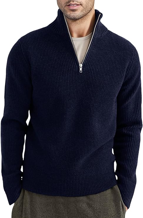 Variant image for Herrenpullover Zipper Italienisches Design Baumwollmischung-17