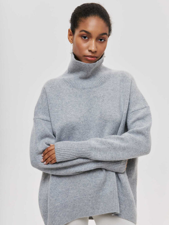 Damen Pullover Strickstil Komfort Baumwolle Warm-5