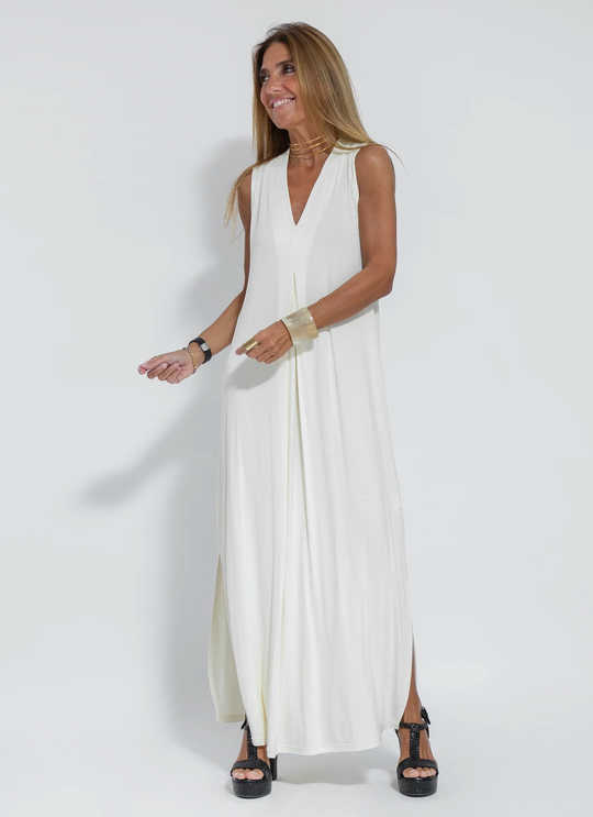 Damen Langes Kleid und Weste Elegantes Design Baumwollmischung für Sommer-6