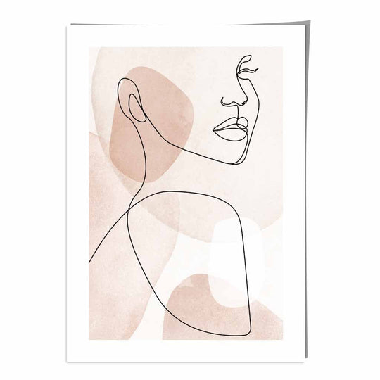 Abstraktes Kunst Poster Weibliches Gesicht Modernes Design 2