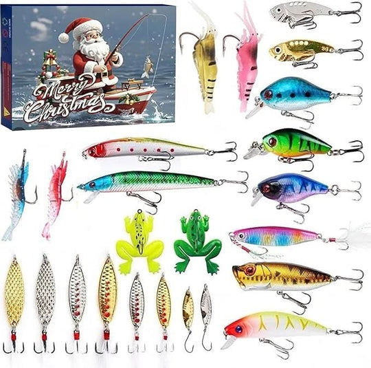 Adventskalender für Angler mit 24 Überraschungen und praktischem Zubehör 0