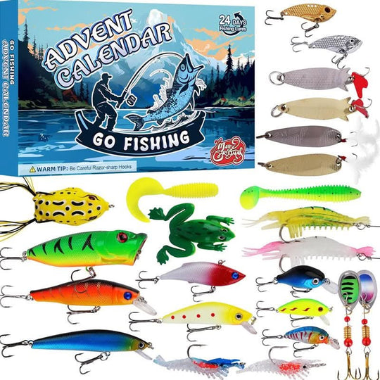 Adventskalender für Angler mit 24 Überraschungen und praktischem Zubehör 9