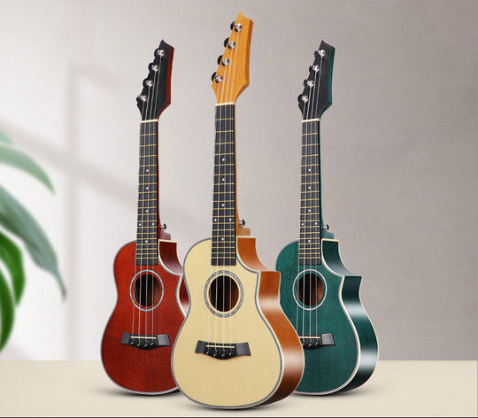 Akustische Ukulele für Damen und Herren mit Stimmgerät und Gigbag kaufen 1