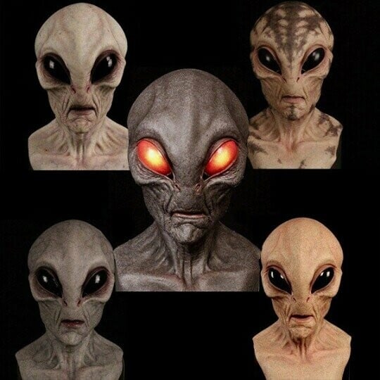 Alien-Maske für Halloween und Kostümpartys, Realistisches Design, Ideal für Cosplay und Mottopartys 2