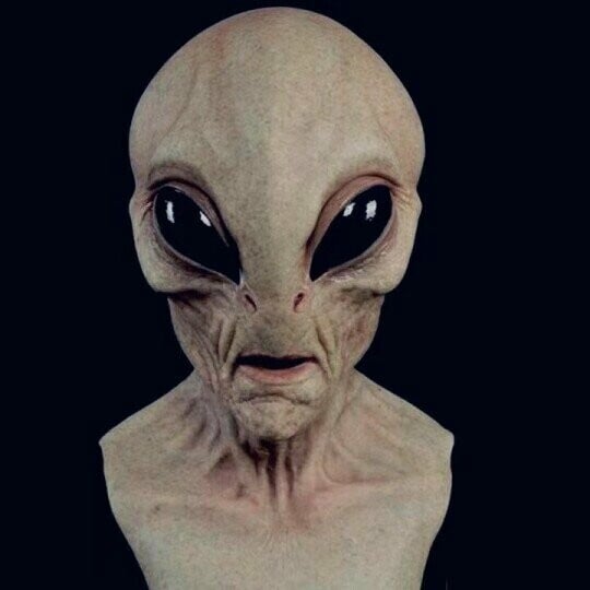 Alien-Maske für Halloween und Kostümpartys, Realistisches Design, Ideal für Cosplay und Mottopartys 7