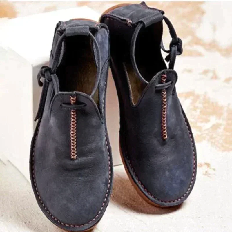 Damen Lederschuhe Zeitloser Stil Komfort Atmungsaktiv Rutschfeste Sohle-1