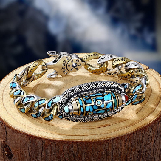 Armband Herren Dzi-Steine für Positive Energie und Stil 9