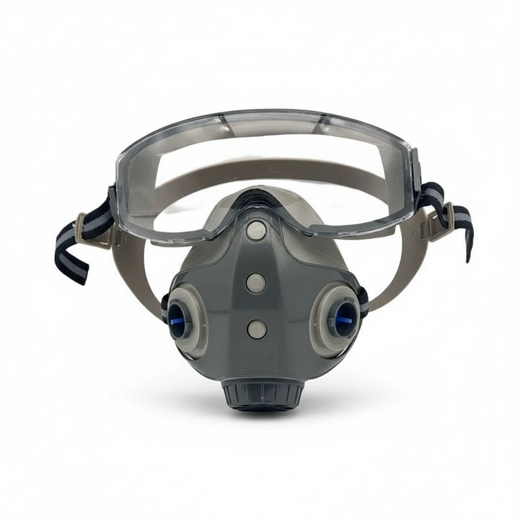 Atemschutzmaske mit integrierter Schutzbrille für Handwerksarbeiten 5