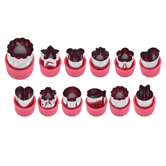 Ausstechförmchen Set für kreative Snacks und Bento-Boxen - 12 verschiedene Formen 6