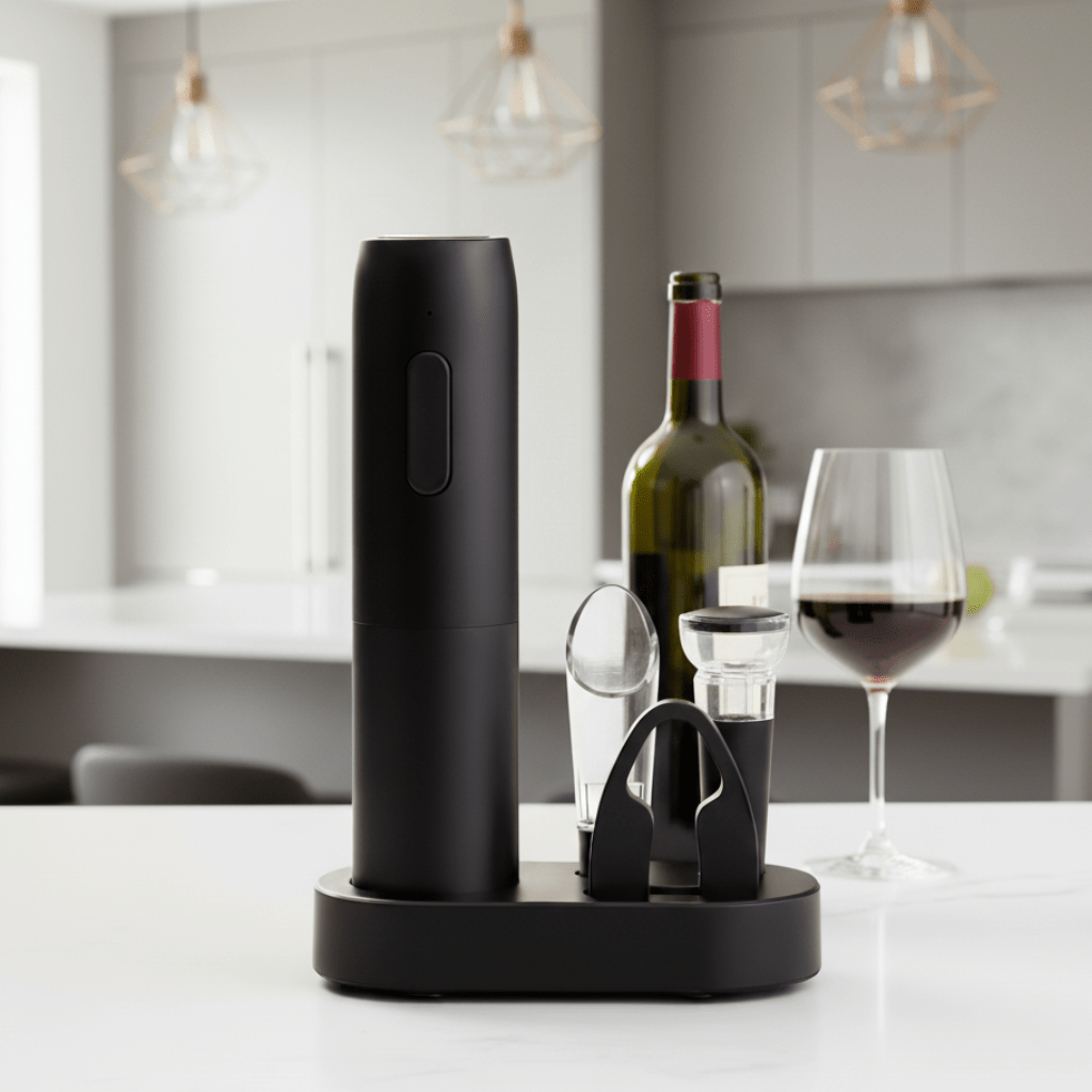Automatischer Weinöffner Set für müheloses Öffnen 0
