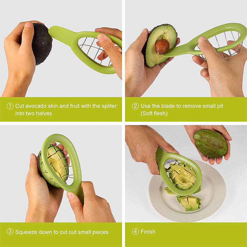 Avocado-Würfelschneider für präzise Schnitte 3