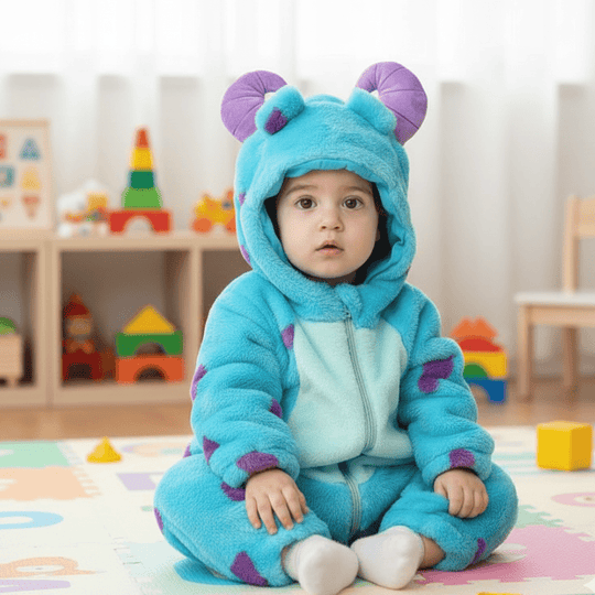 Baby Overall Winter Tierdesign mit Reißverschluss für kalte Tage 0