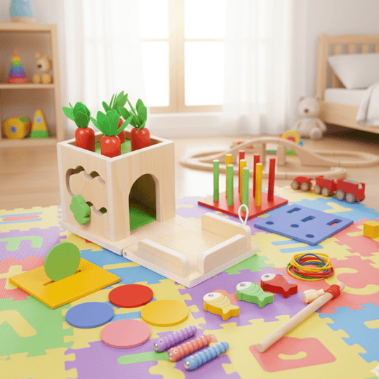 Babys Lernspielzeugkiste mit 8 Aktivitäten 0