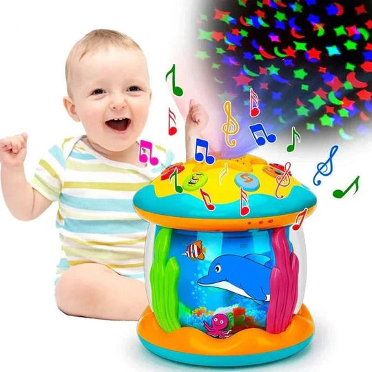 Babyspielzeug Trommel mit Licht und Klang für Babys ab 6 Monate, Spielzeug ab 1 Jahr, Fördert motorische Fähigkeiten 2