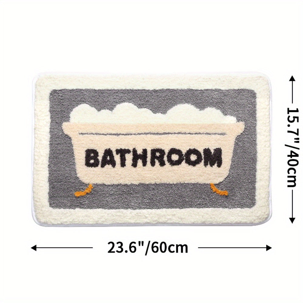 Badematte für Badezimmer und Toilette rutschfest und saugfähig 0