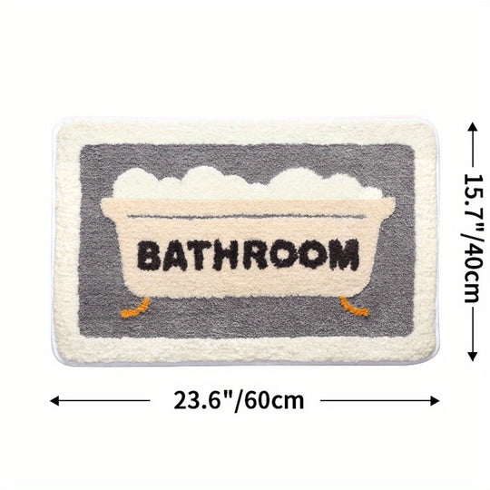 Badematte für Badezimmer und Toilette rutschfest und saugfähig 0