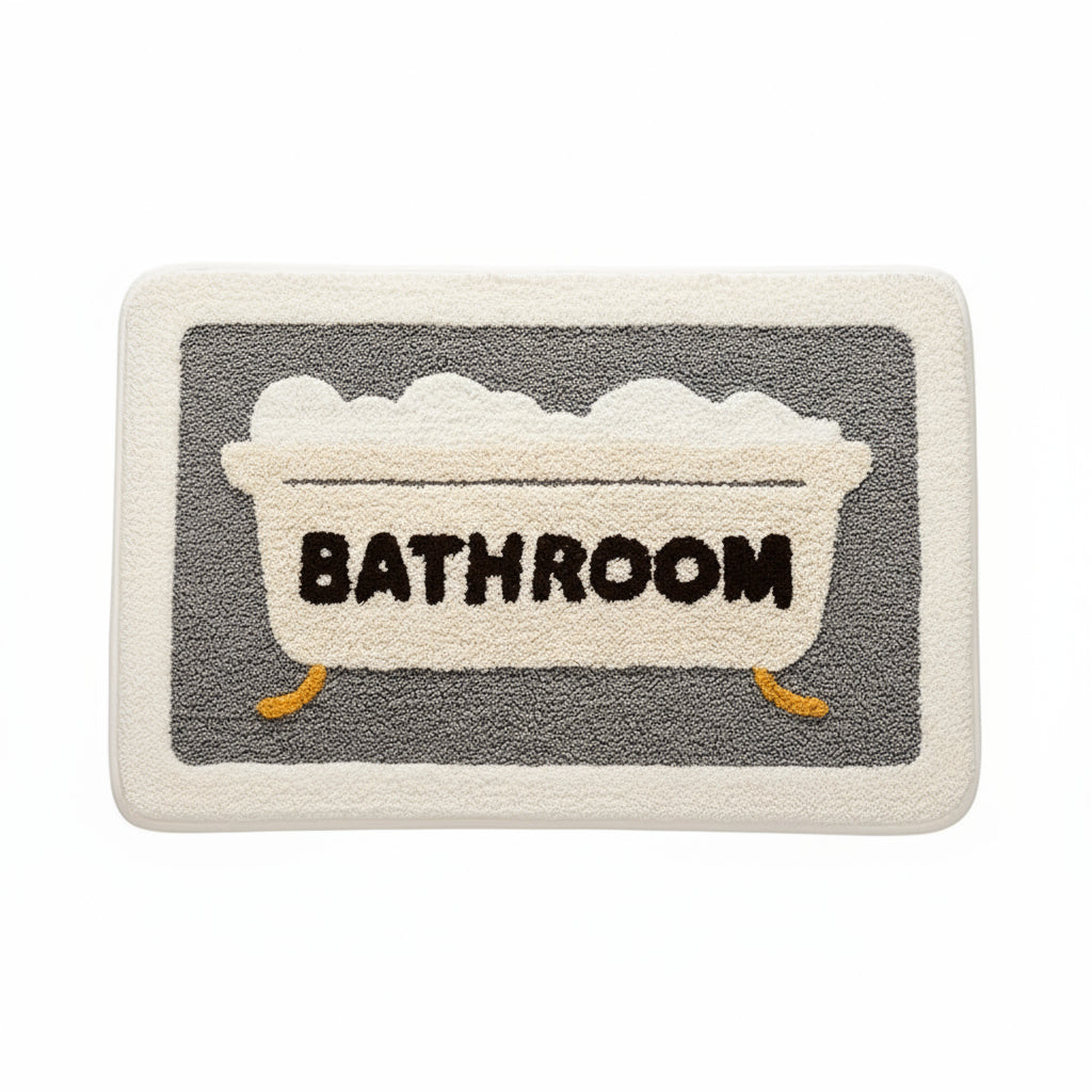 Badematte für Badezimmer und Toilette rutschfest und saugfähig 1