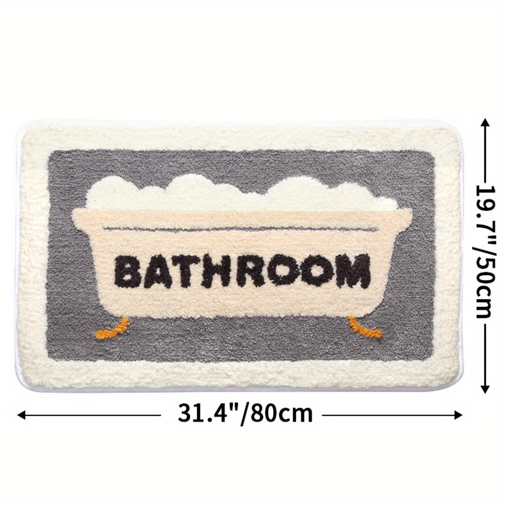 Badematte für Badezimmer und Toilette rutschfest und saugfähig 10