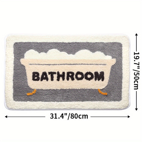 Badematte für Badezimmer und Toilette rutschfest und saugfähig 10