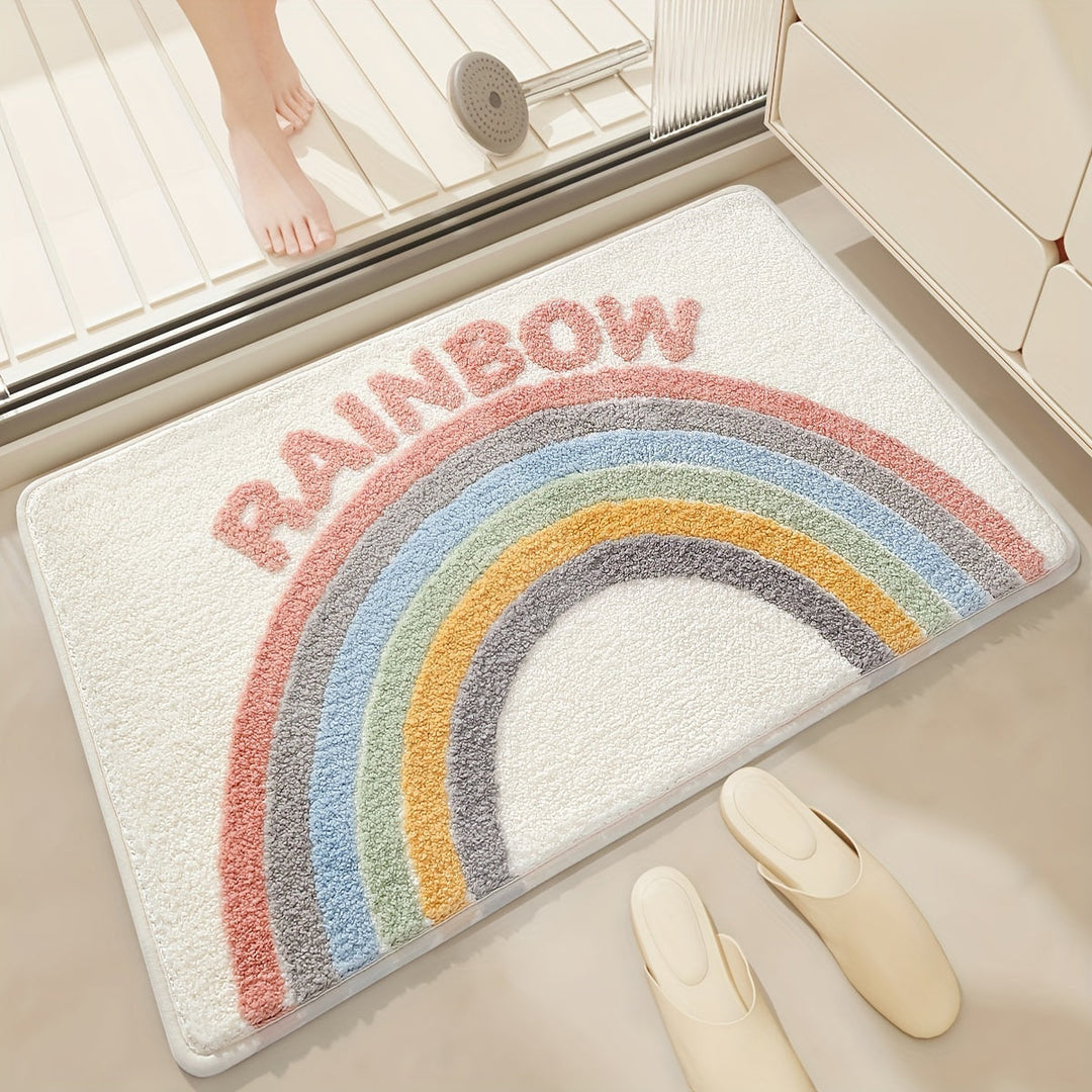 Badematte für Badezimmer und Toilette rutschfest und saugfähig 5