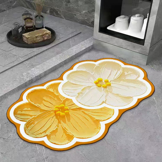 Badezimmer-Bodenmatte mit Blumenmuster 1