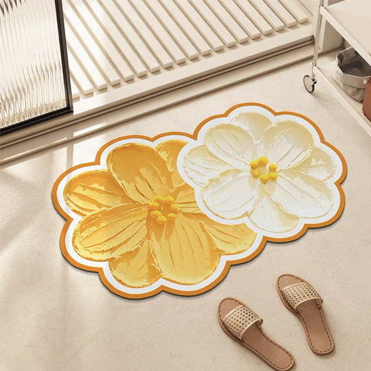 Badezimmer-Bodenmatte mit Blumenmuster 5