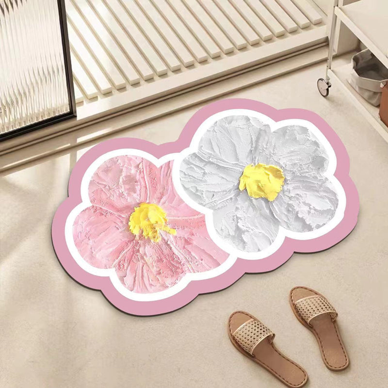 Badezimmer-Bodenmatte mit Blumenmuster 6