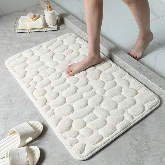 Badezimmermatte Kopfsteinpflaster-Design Rutschfest und Schnell Trocknend 1