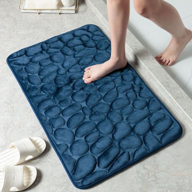 Badezimmermatte mit Kieselstein-Design für stilvolle Akzente 0